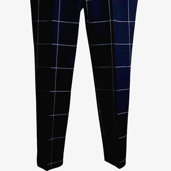 Ann Taylor Navy Windowpane Plaid Pants – Size 4 - Picture 5 of 8